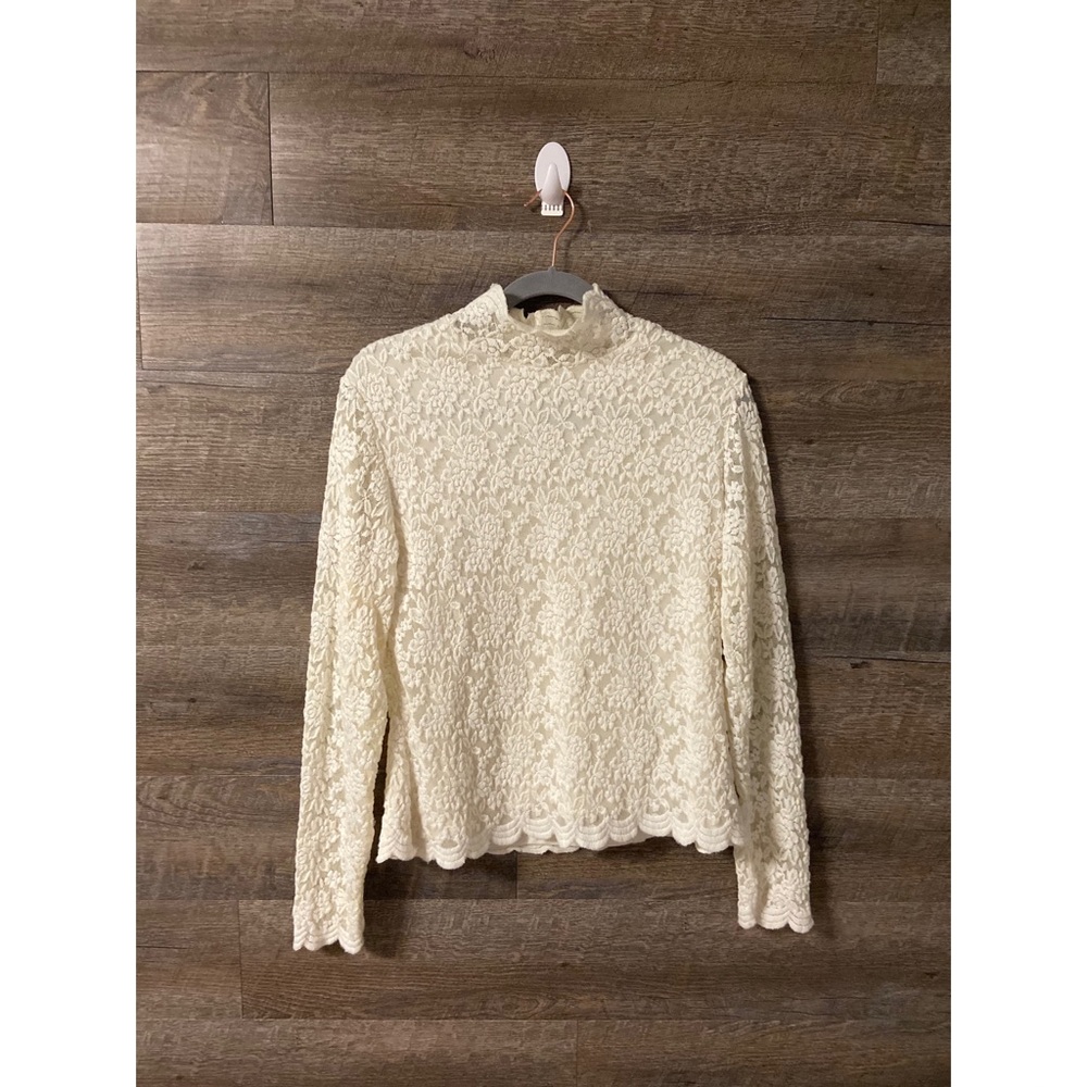 Coldwater Creek Lace Mock Neck ✨